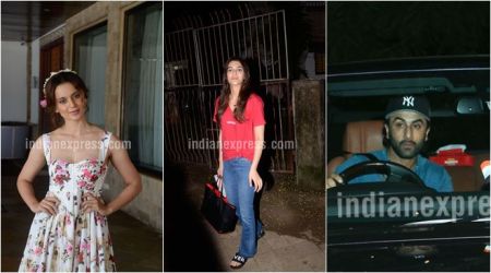 Simran actor Kangana Ranaut, Kriti Sanon, Ranbir Kapoor and other celebs spotted