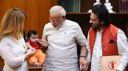 Photos: Prime Minister Narendra Modi welcomes Adnan Sami’s daughter Medina