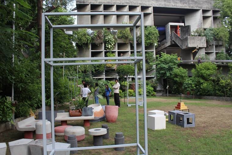 ahmedabad, Le Corbusier, Le Corbusier works, Mill Owner's Association Building, Ahmedabad Le Corbusier building, furtinure and design show, arts news, historic building ahmedabad, lifestyle news, indian express