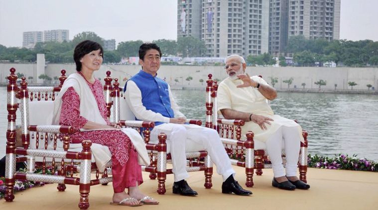 Shinzo Abe, Narendra Modi, Akie Abe, Oprah Winfrey, Samantha Cameron, Aishwarya Rai Bachchan, Naoi Campbell, Lady Gaga, sari, salwar kameez indian express, indian express news