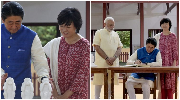  Shinzo Abe, Narendra Modi, Akie Abe, Oprah Winfrey, Samantha Cameron, Aishwarya Rai Bachchan, Naoi Campbell, Lady Gaga, sari, salwar kameez indian express, indian express news