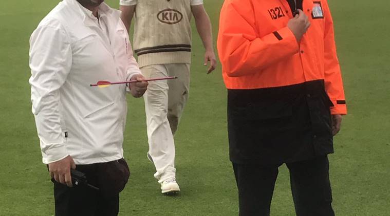 The Oval, crossbow bolt incident, South London, Surrey, Middlesex, sports news, cricket, Indian Express