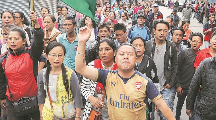Darjeeling Gorkha Protest, Darjeeling GJM Protest, Darjeeling Gorkha Janmurti Morcha Protest, Darjeeling Rally, Darjeeling Turmoil, India News, Indian Express, Indian Express News
