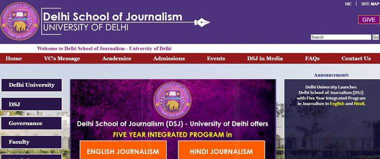delhi school of journalism, dsj.du.ac.in, dsj entrance, journalism schools india, delhi journalism, education news, indian express, study journalism