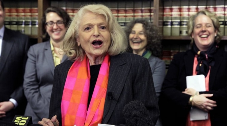 edith windsor, edith windsor gay marriage, edith windsor gay marriage ban, edith windsor death, edith windsor dies, world news, indian express news