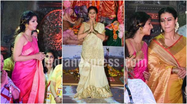 durga puja, durga puja bollywood, tanisha mukerji