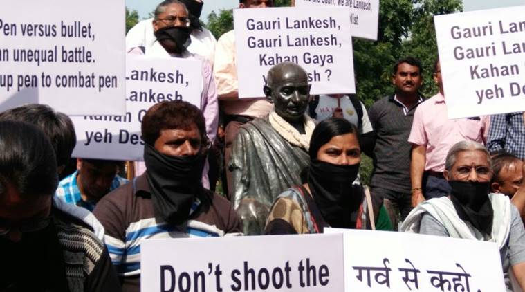 gauri lankesh, gauri lankesh murder, gauri lankesh shot, gauri lankesh killed, journalist killed, gauri lankesh protests, 