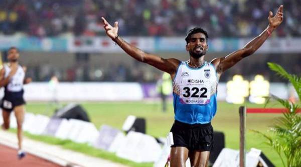 Govindan Lakshmanan, men's 5000, 57th National Open Athletics Championships, sports news, Indian Express