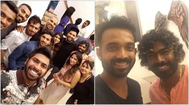 Lasith Malinga hosts India and Sri Lanka team members for dinner, see pics