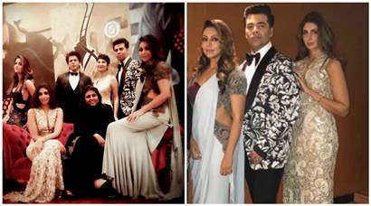 Shah Rukh Khan, Karan Johar, Gauri Khan and Shweta Nanda pose for their own VOGUE cover