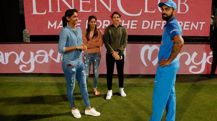 Virat Kohli, Smriti Mandhaha, Harmanpreet Kaur, sports news, cricket, Indian Express