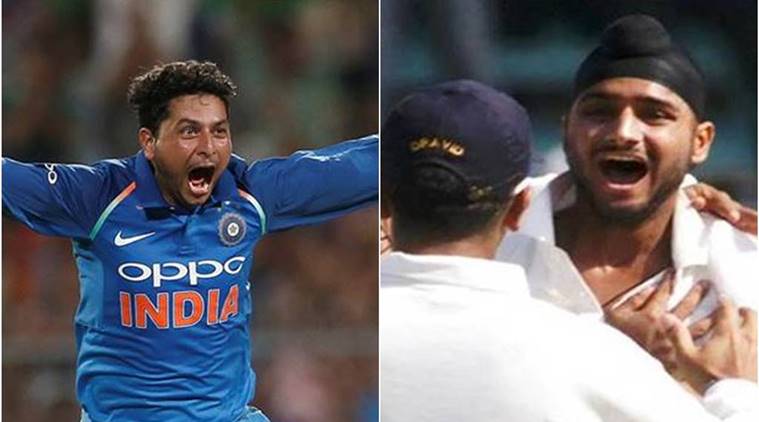 Kuldeep Yadav, Kuldeep Yadav hattrick, Harbhajan Singh, Harbhajan Singh hattrick, Eden Gardens, Australia, Australian national team, cricket news, indian express 