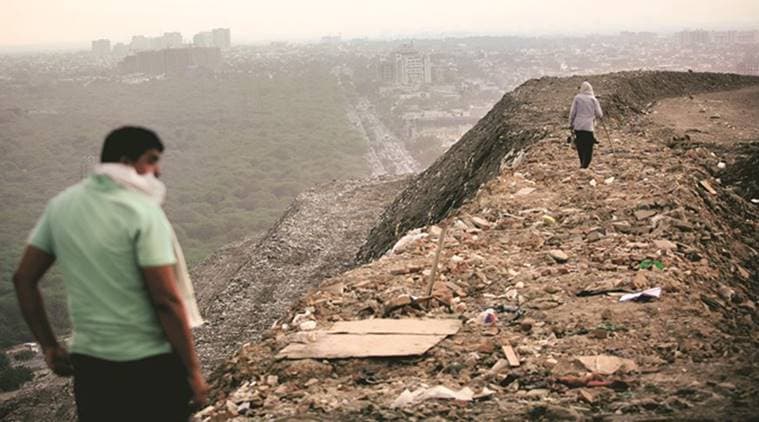 Delhi, Ghazipur landfill collapse, Delhi garbage landfill sites, Okhla dump site, Arvind Kejriwal, Anil Baijal, Delhi news, Indian Express