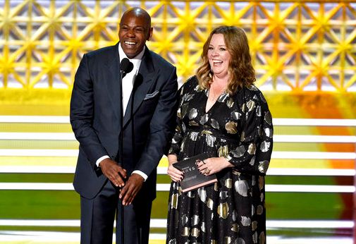 stephen colbert, sean spicer, emmy awards, primetime emmy swards, primetime 69th emmy awards, donald trump, melissa mccarthy