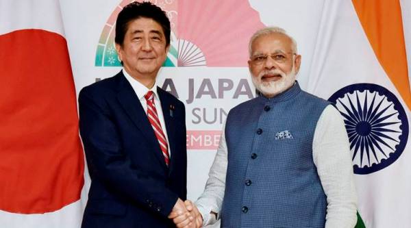 shinzo abe, narendra modi, japan pm shinzo abe, japan pm india visit, japanese pm in india, japanese pm shinzo abe, india japan annual summit, india japan terror, pakistan terror groups, bullet train, indian express news