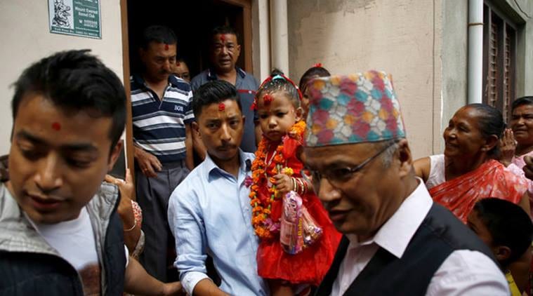 Living goddess, nepal living goddess, nepal goddess, trishna shakya, nepal three year old, living goddess kumari, nepal, nepal news