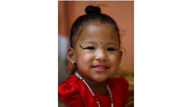 Living goddess, nepal living goddess, nepal goddess, trishna shakya, nepal three year old, living goddess kumari, nepal, nepal news