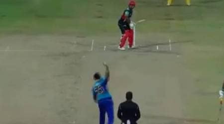 Kieron Pollard deliberately bowls a no-ball to deny Evin Lewis' century