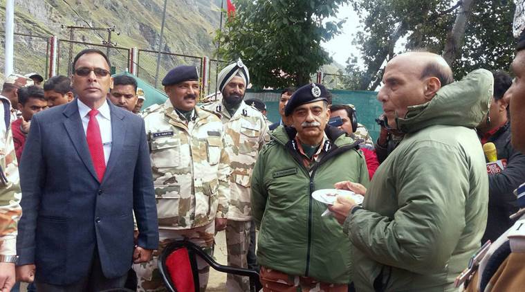 Rajnath Singh, Home Minister, Uttarakhan visit, ITBP, Rajnath Singh Paramilitary, Home Minister, BSF, Uttarakhand borders, India News, Indian Express