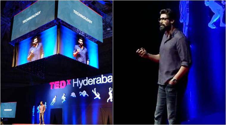 rana daggubati, rana daggubati ted talk, rana daggubati tedx Hyderabad, tedx hyderabad, rana daggubati films