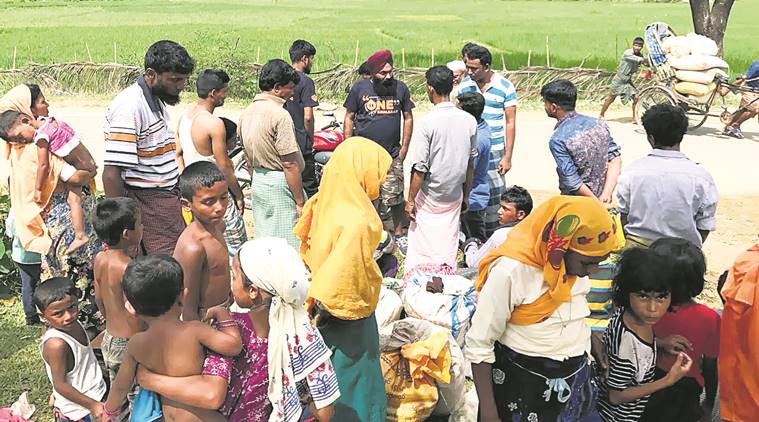 Rohingya crisis, sikh Rohingya crisis, rohingya langar, langar, rohingya muslims, Bangladesh myanmar border, sikh volunteer rohingya, indian express, india news