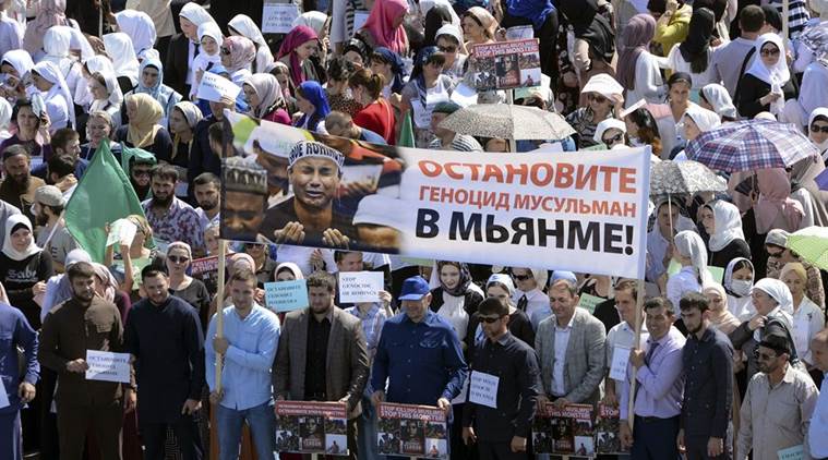Rohingya, Rohingya Refugeees, Myanmar, Russia, Russia rally for Rohingya, World News, Indian Express News 