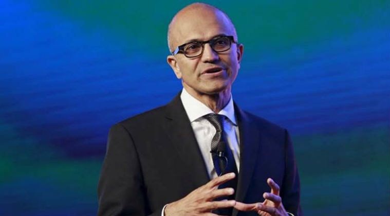 Microsoft, Satya Nadella autobiography, Bill Gates, Satya Nadella, Microsoft CEO, Microsoft founder, Hit Refresh, Steve Ballmer, Microsoft artificial intelligence, cloud computing, computing industry, digital tracking, Nadella Microsoft vision 