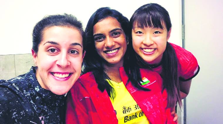 PV Sindhu, Carolina Marin, Nozomi Okhuara, sports news, badminton, Indian Express