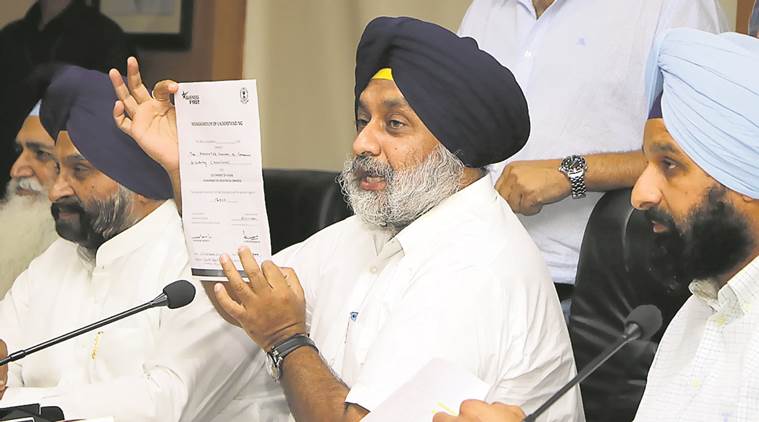 congress govt punjab six months, sukhbir singh badal, amarinder singh, punjab, shiromani akali dal, congress in punjab, indian express