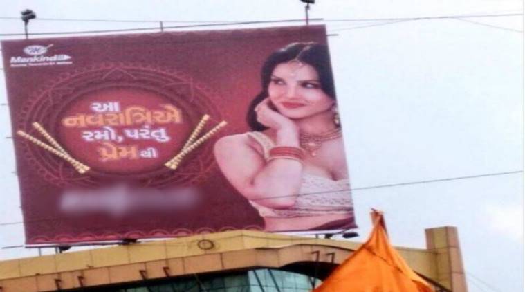Sunny Leones Condom Ad Hoarding Linked To Navratri Stirs Controversy 