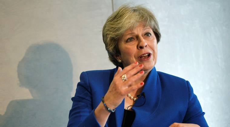 Theresa May,  European Union, Theresa May Estonia Visit, Brexit, Brexit talks, EU, World news, Indian Express News 