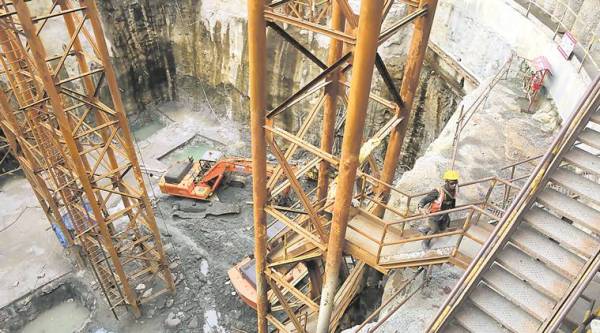 mumbai metro construction, mumbai metro, mumbai metro 3, mumbai metro three, mumbai metro 3 xonstruction, mumbai, indian express news