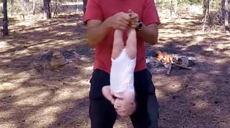 Video: SHOCKING! Dad SWINGS his 4-month-old BABY upside-down like a