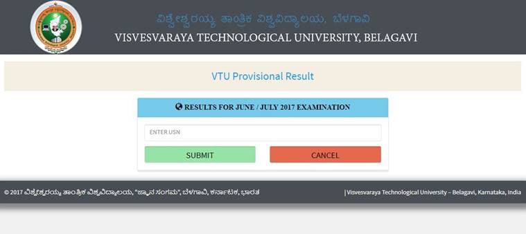 VTU, VTU result, vtu.ac.in, vtu btech results, vtu be results, vtu result, vtu june july result, vtu non cbcs results, education news, indian express