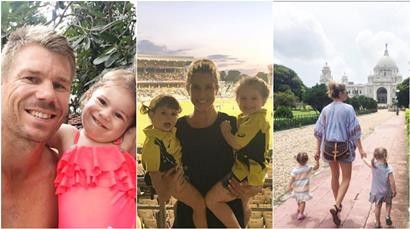 Off the field, David Warner spends quality time with wife Candice and daughters