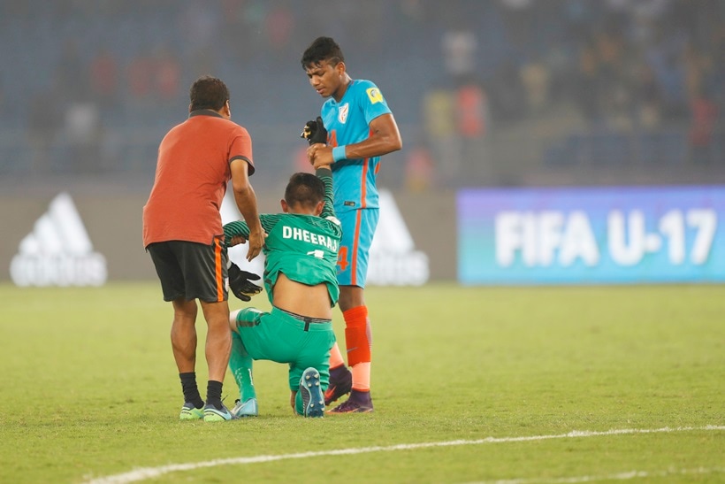 fifa u-17 world cup, u-17 world cup, india vs ghana, ind v gha, dheeraj singh, amarjit singh, eric Ayiah, football, sports, indian express