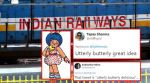 Railway ministry’s ‘utterly butterly’ tweet to Amul’s business deal delights Twitterati