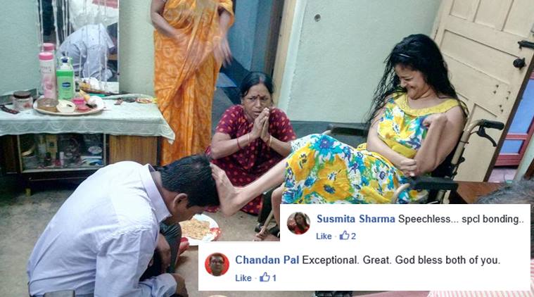 Photos Of A Differentlyabled Sister Blessing Her Brother On Bhai Dooj