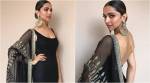 Deepika Padukone is a stunner in this black backless Sabyasachi outfit
