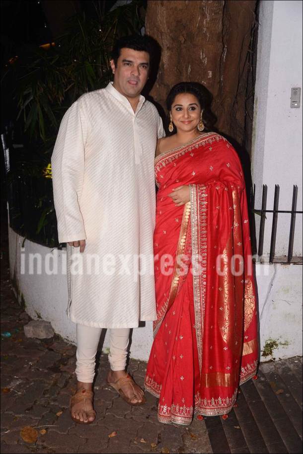 vidya balan, vidya balan photos, siddharth roy kapur, vidya balan aamir khan, aamir khan diwali party