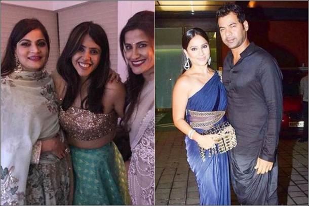 ekta kapoor, shabbir ahluwalia, kanchi kaul, arpita khan diwali party, salman khan party images