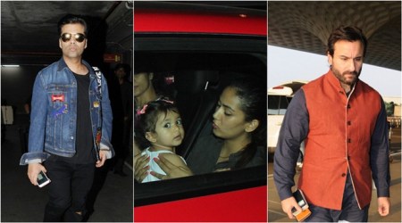 Celeb Spotting: Mira Kapoor enjoys with her princess Misha; Saif Ali Khan and Karan Johar at the airport