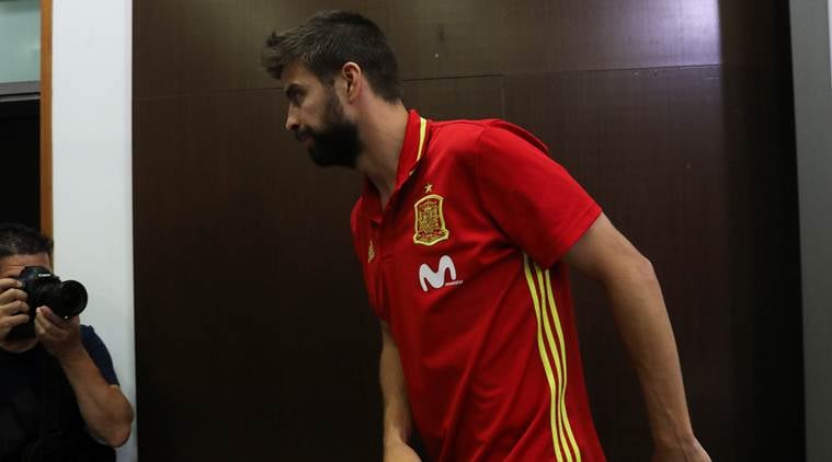 Gerard Pique, Gerard Pique Barcelona, Gerard Pique Spain, sports news, football, Indian Express