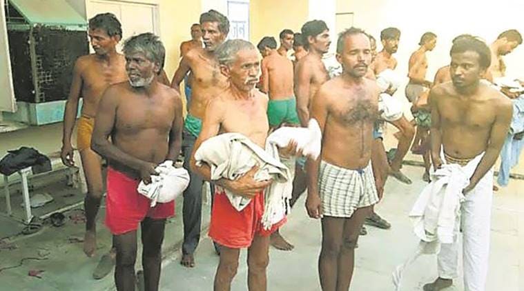 Madhya Pradesh, Madhya Pradesh Farmer Stripped, Madhya Pradesh Farmer Beaten, MP Farmer Beaten, MP Police Transferred, India News, Indian Express, Indian Express News