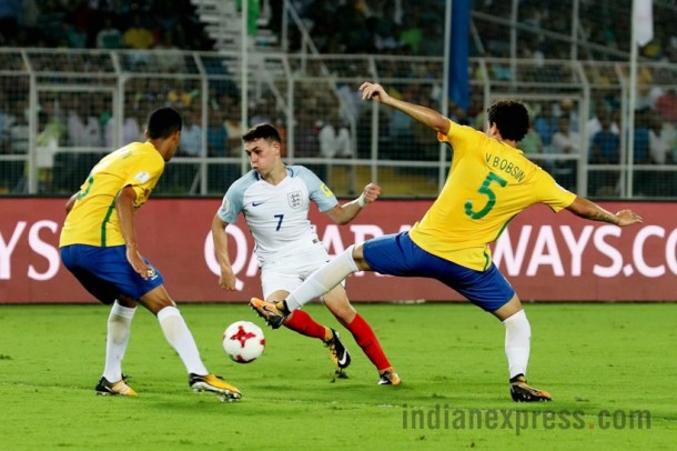 fifa u-17 world cup, u-17 wc, u-17 world cup, england u-17, england vs brazil, football, sports, indian express
