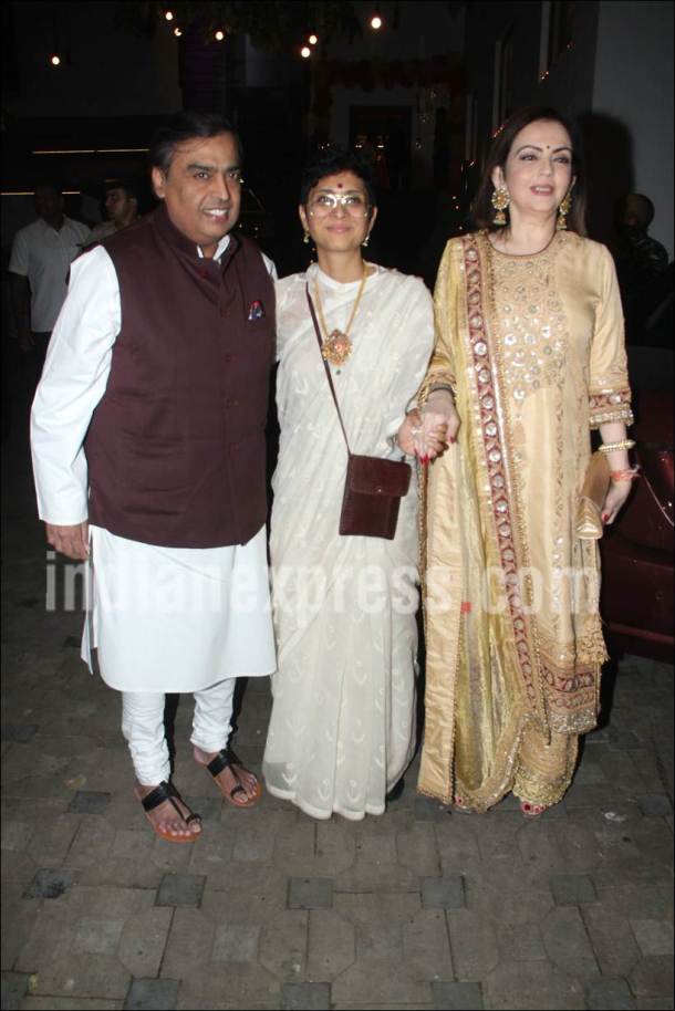 anil ambani, nita ambani, kiran rao, aamir khan diwali party images