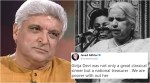 Javed Akhtar gets trolled for typo in Girija Devi tribute even after apology; when will this inane trolling stop?