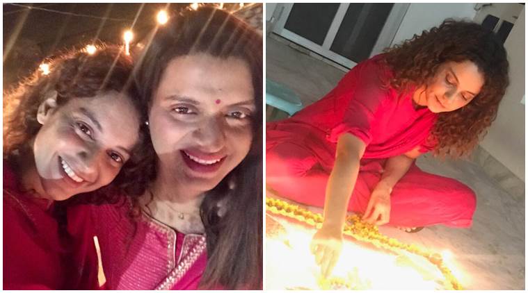 Kangana Ranaut, Kangana Ranaut diwali, Kangana Ranaut photos, Kangana rangoli, Kangana rangoli photos, Kangana rangoli diwali, Kangana rangoli diwali photos, Rangoli Chandel