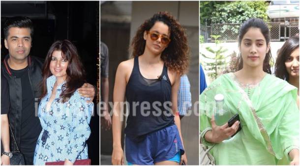 kangana ranaut, twinkle khanna, karan johar, jhanvi kapoor, karan twinkle