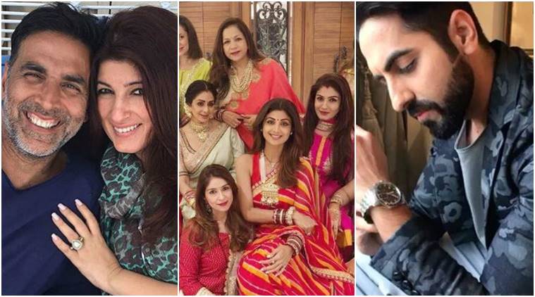 ayushmann khurrana, twinkle khanna, sridevi, karva chauth, bollywood karva chauth